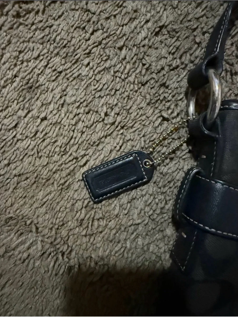 Coach Dark Brown and Black Signature Canvas Messenger